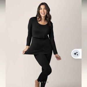 Kindred Bravely Jane Long Sleeve Nursing Top Small Black